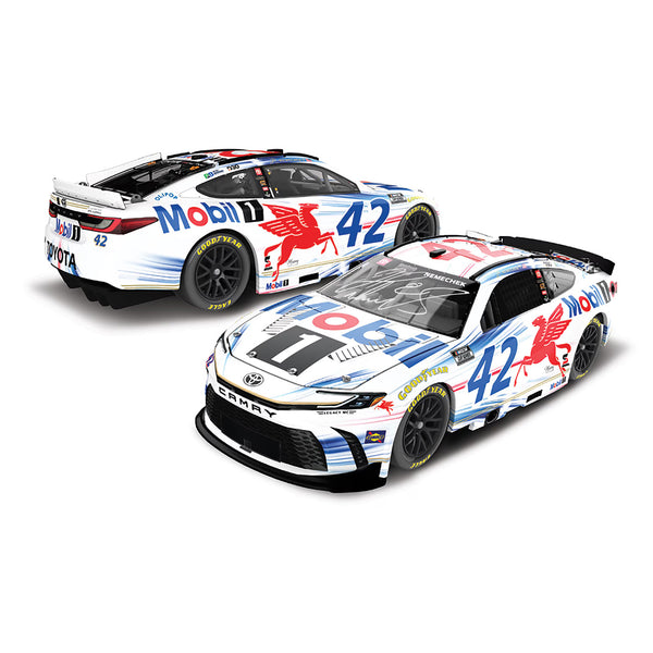 John Hunter Nemechek Autographed Mobil 1 1:24 Standard 2026 Diecast Car #42 NASCAR