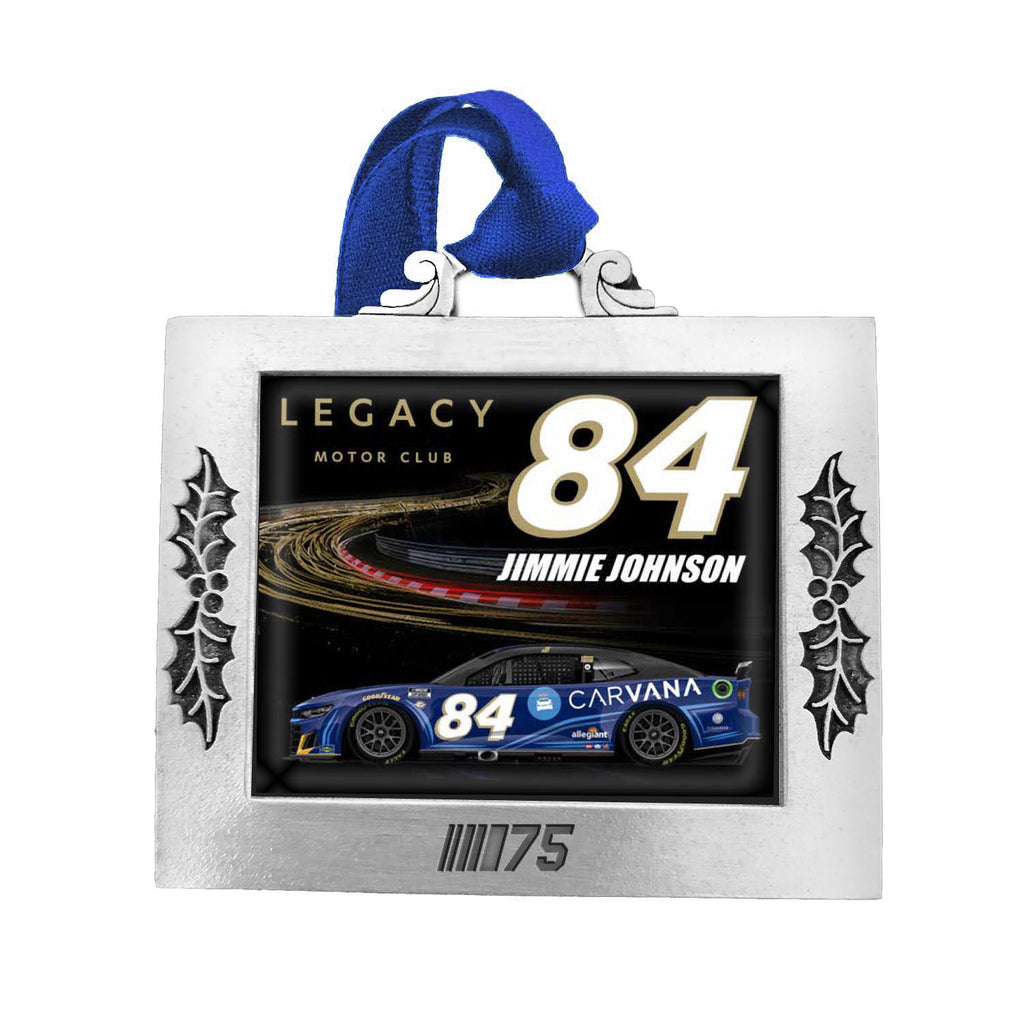 Jimmie Johnson 2023 Pewter Picture Frame Christmas Ornament #84 NASCAR