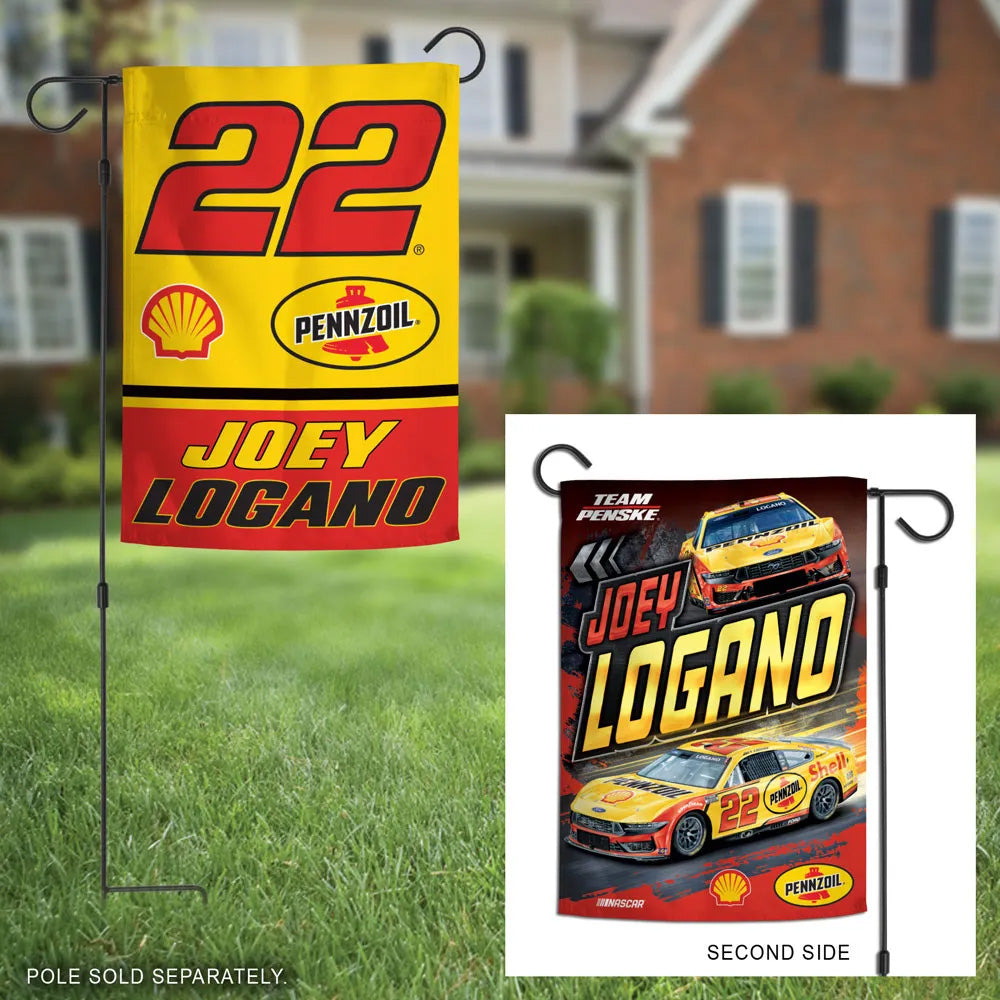 Joey Logano Shell Pennzoil Two Sided 12x18 Garden Flag