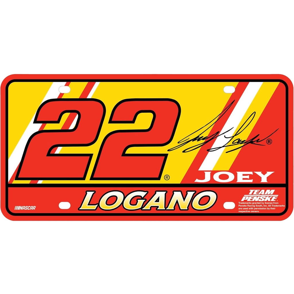 Joey Logano 2025 Metal #22 Automobile License Plate Tag NASCAR