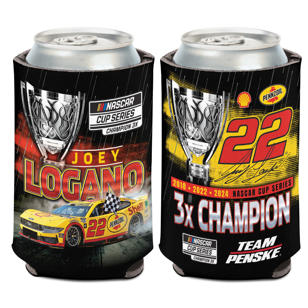 Joey Logano 2024 NASCAR Cup Series Champion Can Hugger 12oz Cooler #22