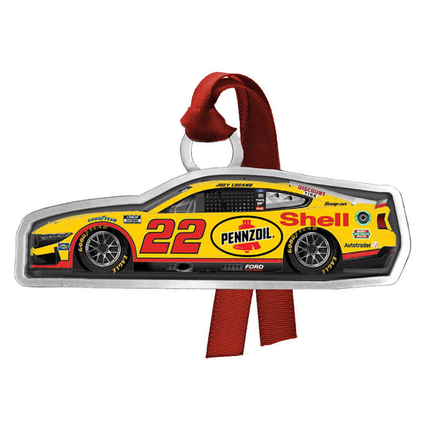 Joey Logano 2024 Pewter Car Ornament Shell Pennzoil #22 NASCAR