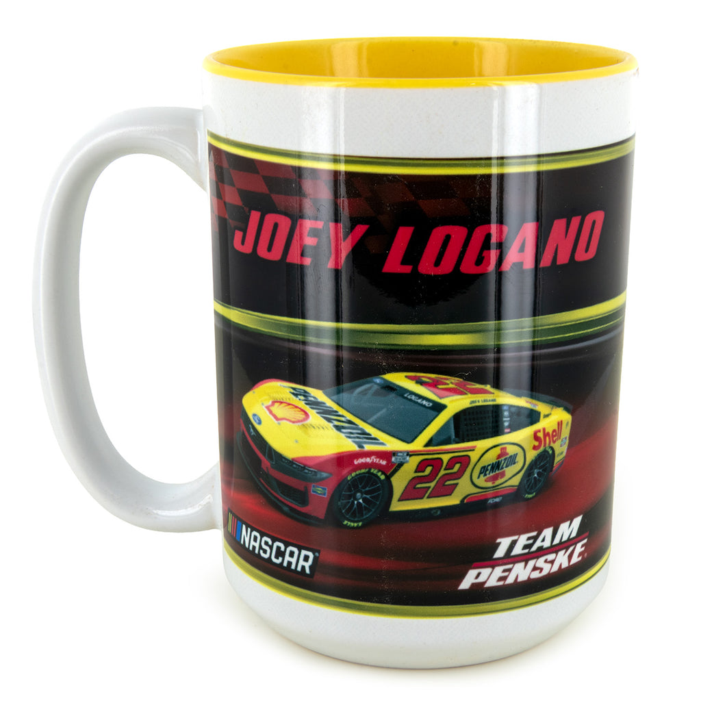 Joey Logano 2025 Shell Pennzoil #22 Coffee Mug 15oz With Color Interior