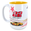 Joey Logano 2024 Shell Pennzoil #22 Coffee Mug 15oz With Color Interior