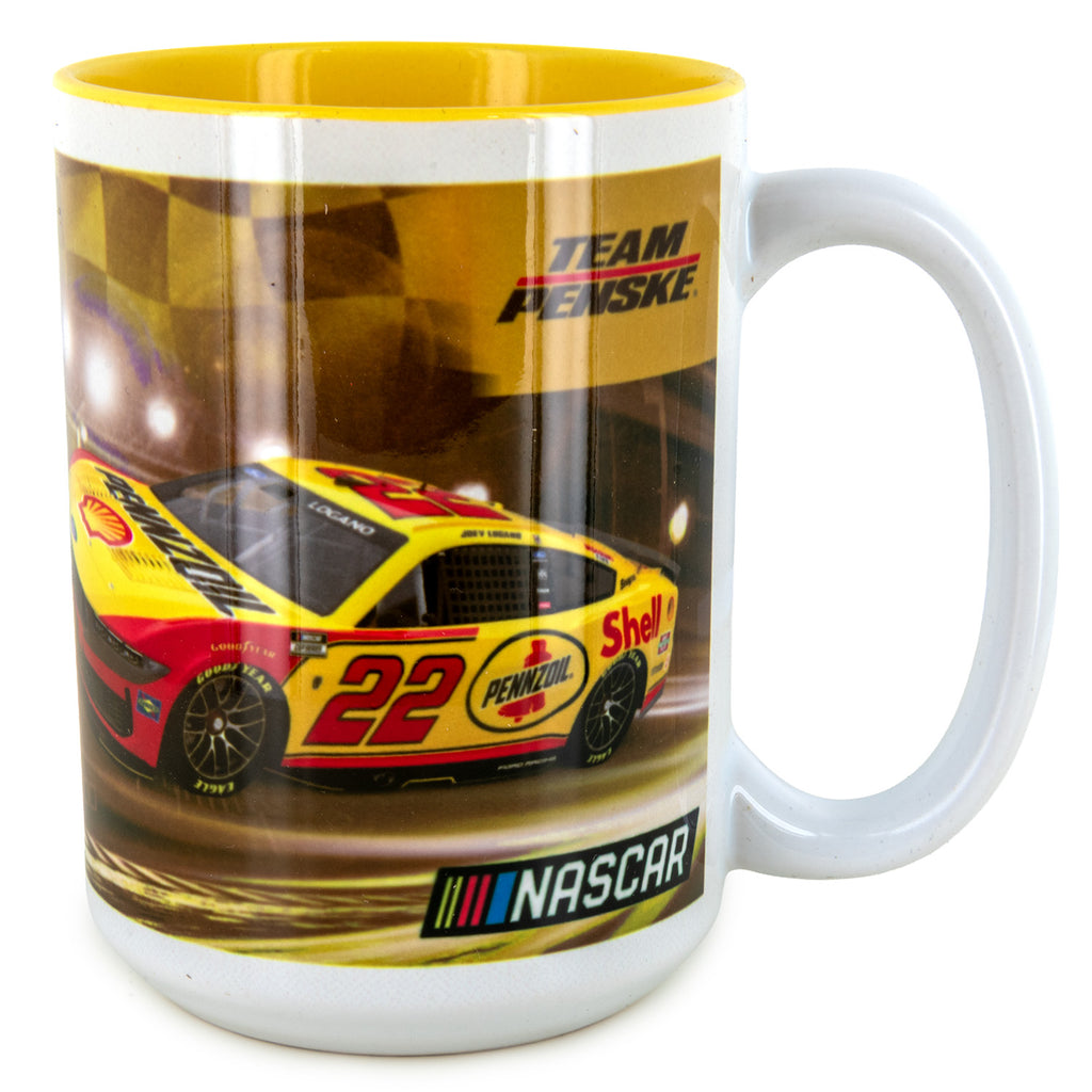 Joey Logano 2026 Shell Pennzoil #22 Coffee Mug 15oz With Color Interior