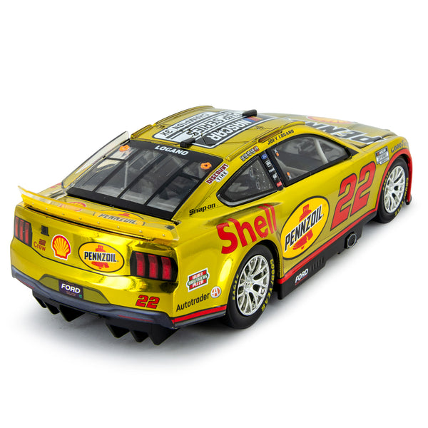 Joey Logano NASCAR Cup Series Champion 1:24 Color Chrome 2024 Diecast Car Shell Pennzoil #22