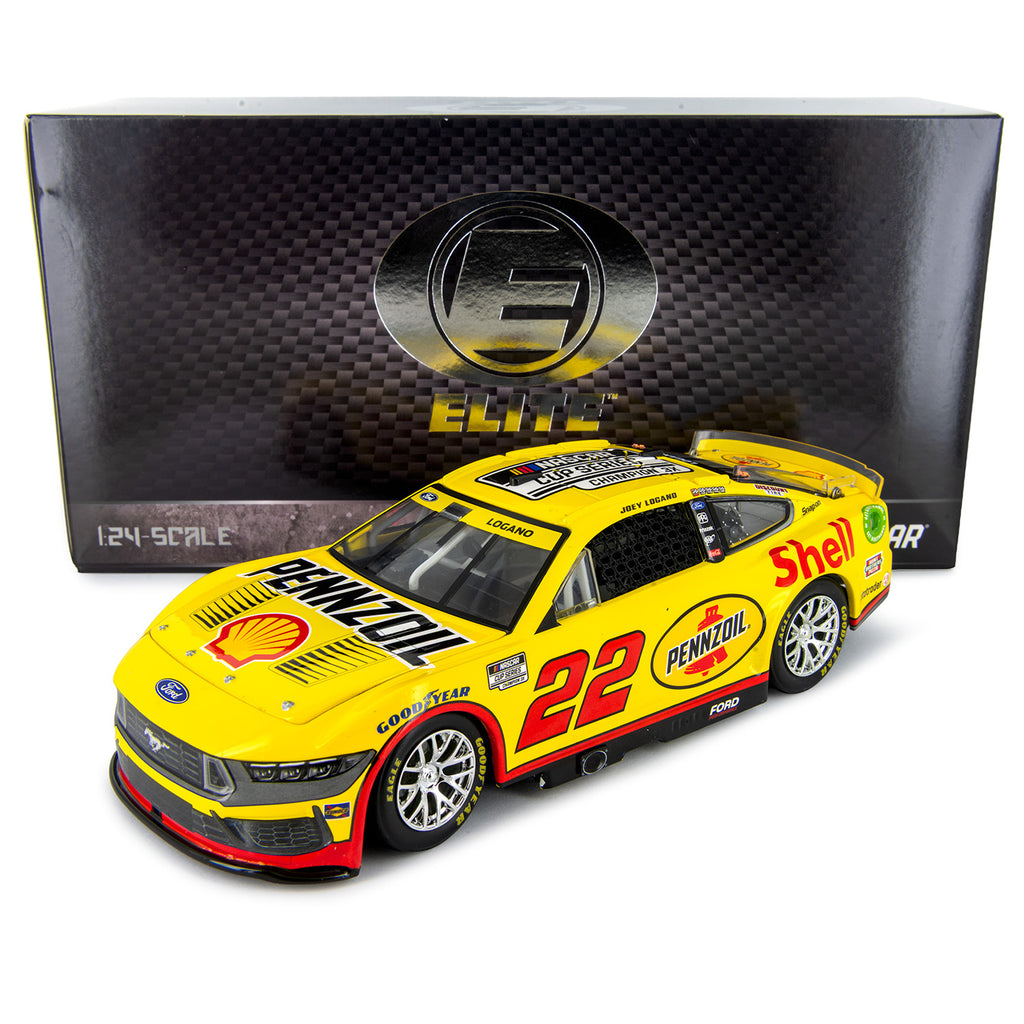 Joey Logano ELITE NASCAR Cup Series Champion 1:24 2024 Diecast Car Shell Pennzoil #22