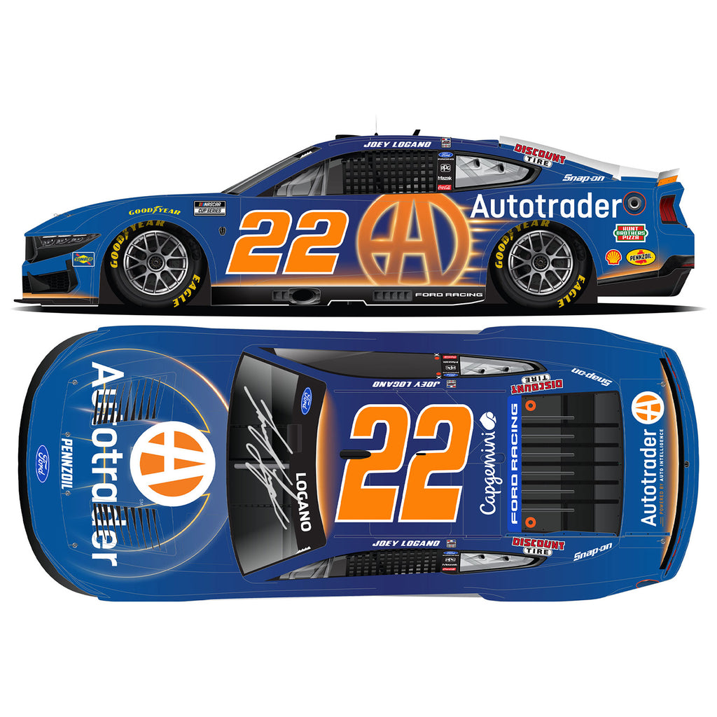Joey Logano Autographed Autotrader 1:24 Standard 2026 Diecast Car #22 NASCAR