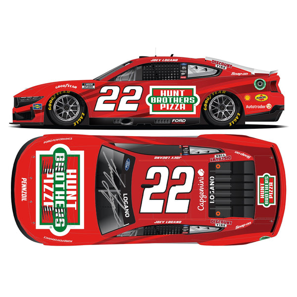 Joey Logano Autographed Hunt Brothers Pizza Red 1:24 Standard 2024 Diecast Car #22 NASCAR
