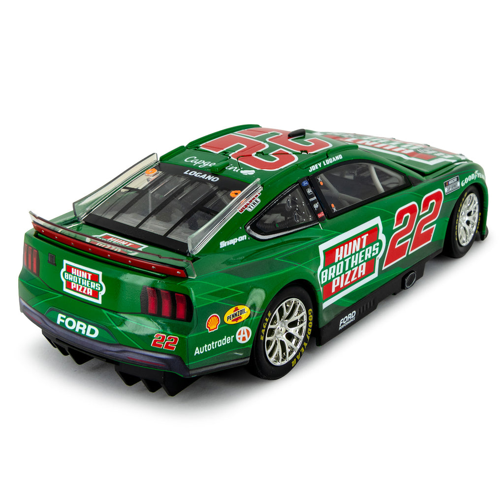 Joey Logano Autographed Hunt Brothers Pizza Green 1:24 Standard 2025 Diecast Car #22 NASCAR