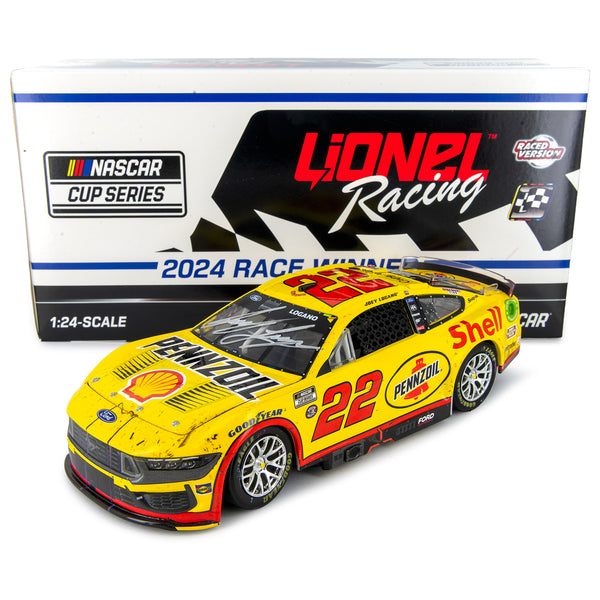 Joey Logano Autographed Nashville Race Win 1:24 Standard 2024 Diecast Car Shell Pennzoil #22 NASCAR