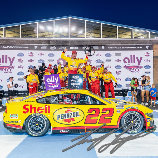 Joey Logano Autographed Nashville Race Win 1:24 Standard 2024 Diecast Car Shell Pennzoil #22 NASCAR