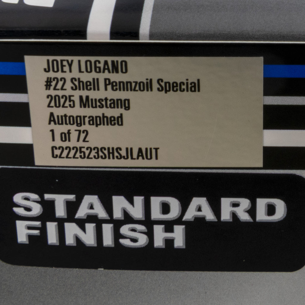 Joey Logano Autographed Shell Pennzoil Daytona 1:24 Standard 2025 Diecast Car Hand Signed #22 NASCAR