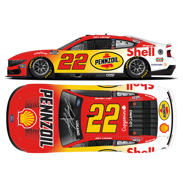 Joey Logano Autographed Shell Pennzoil Daytona 1:24 Standard 2025 Diecast Car Hand Signed #22 NASCAR