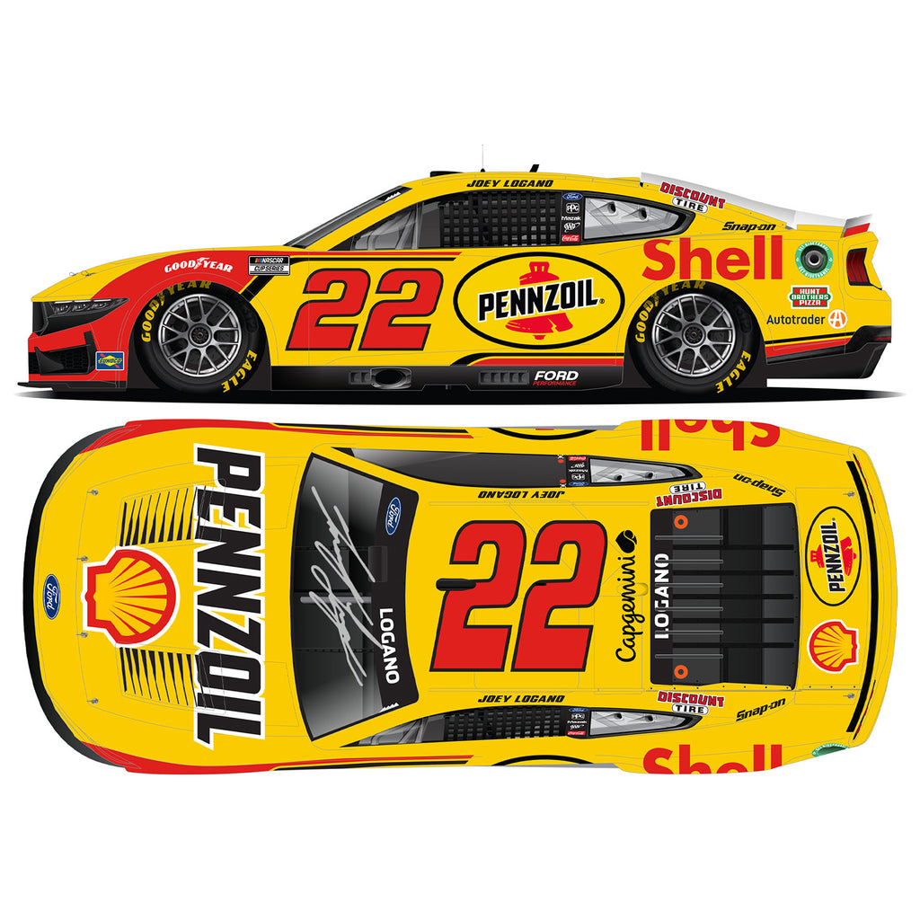 Joey Logano Autographed Shell Pennzoil 1:24 Standard 2025 Diecast Car Hand Signed #22 NASCAR