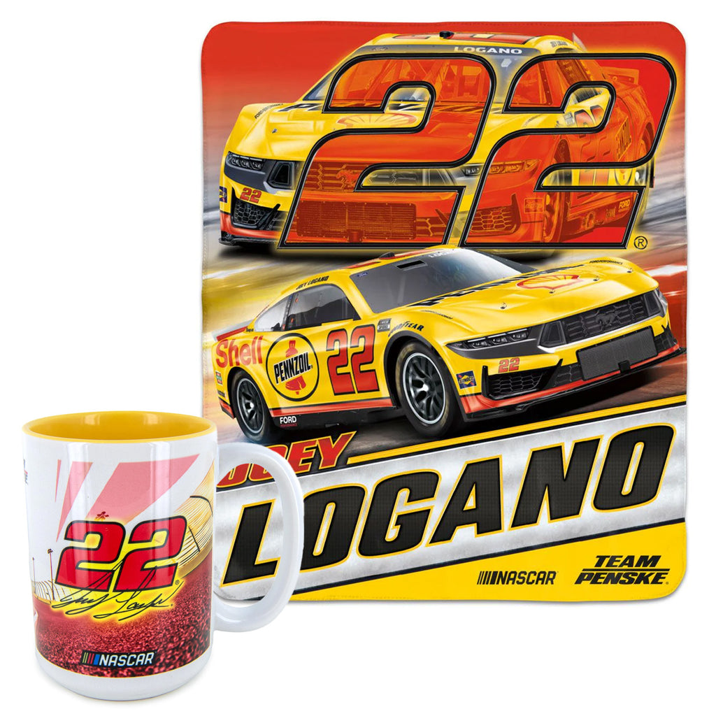 Joey Logano 2024 Blanket and 15oz Coffee Mug BUNDLE PRICED