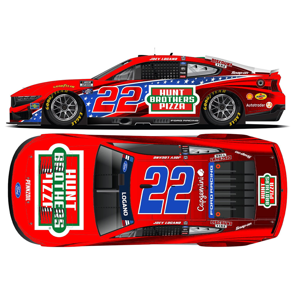 Joey Logano Color Chrome Hunt Brothers Pizza Red 1:24 2026 Diecast Car #22 NASCAR