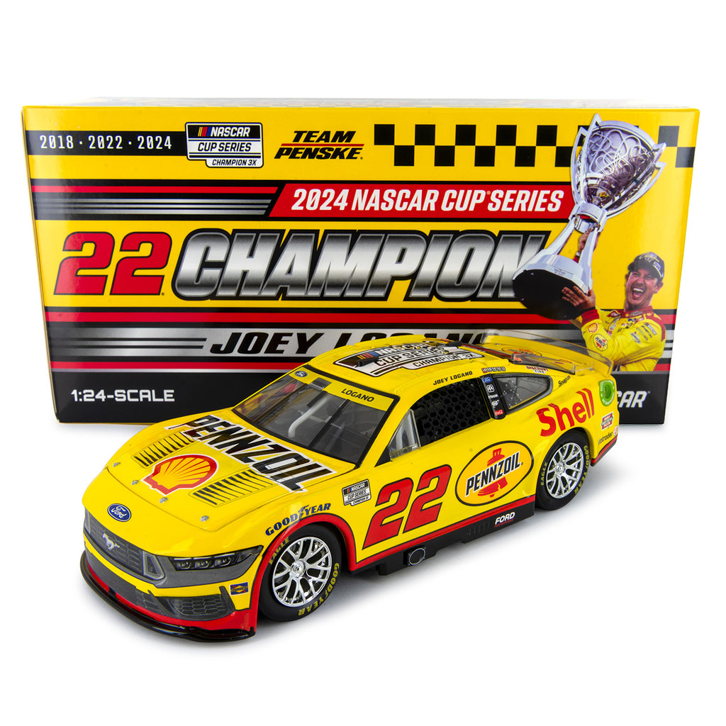 Joey Logano NASCAR Cup Series Champion 1:24 Standard 2024 Diecast Car Shell Pennzoil #22