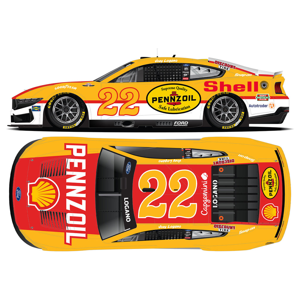 Joey Logano Darlington Throwback to 1974 Cale Yarbrough 1:64 Standard 2025 Diecast Car #22 Shell Pennzoil NASCAR