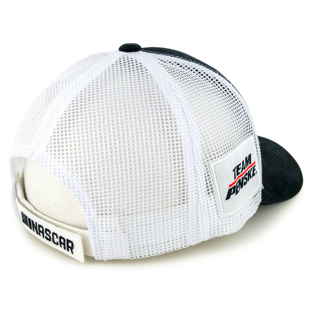 Joey Logano 2025 Black #22 Mesh NASCAR Hat Black/White