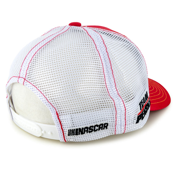 Joey Logano 2025 Striped #22 Mesh Hat Red/White