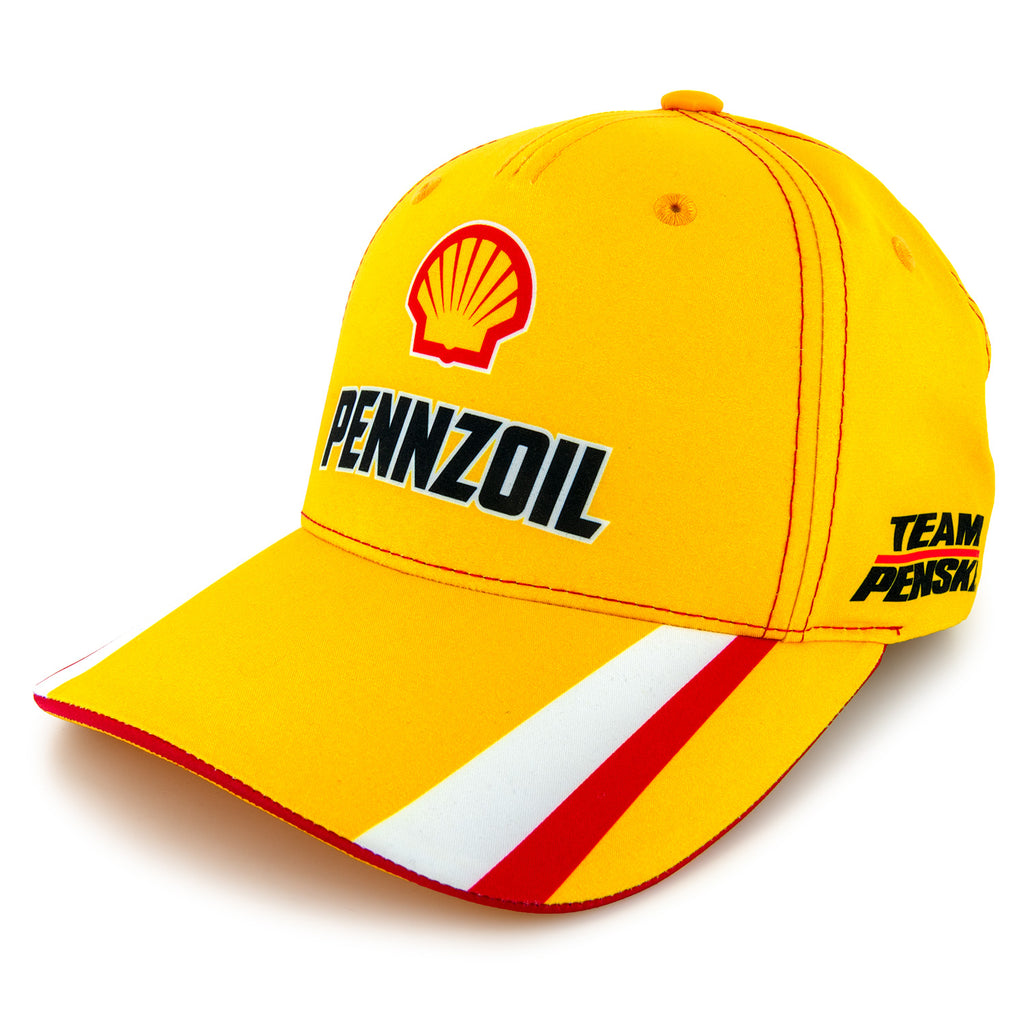 Joey Logano 2025 Shell Pennzoil Uniform Pit Hat Yellow #22 NASCAR