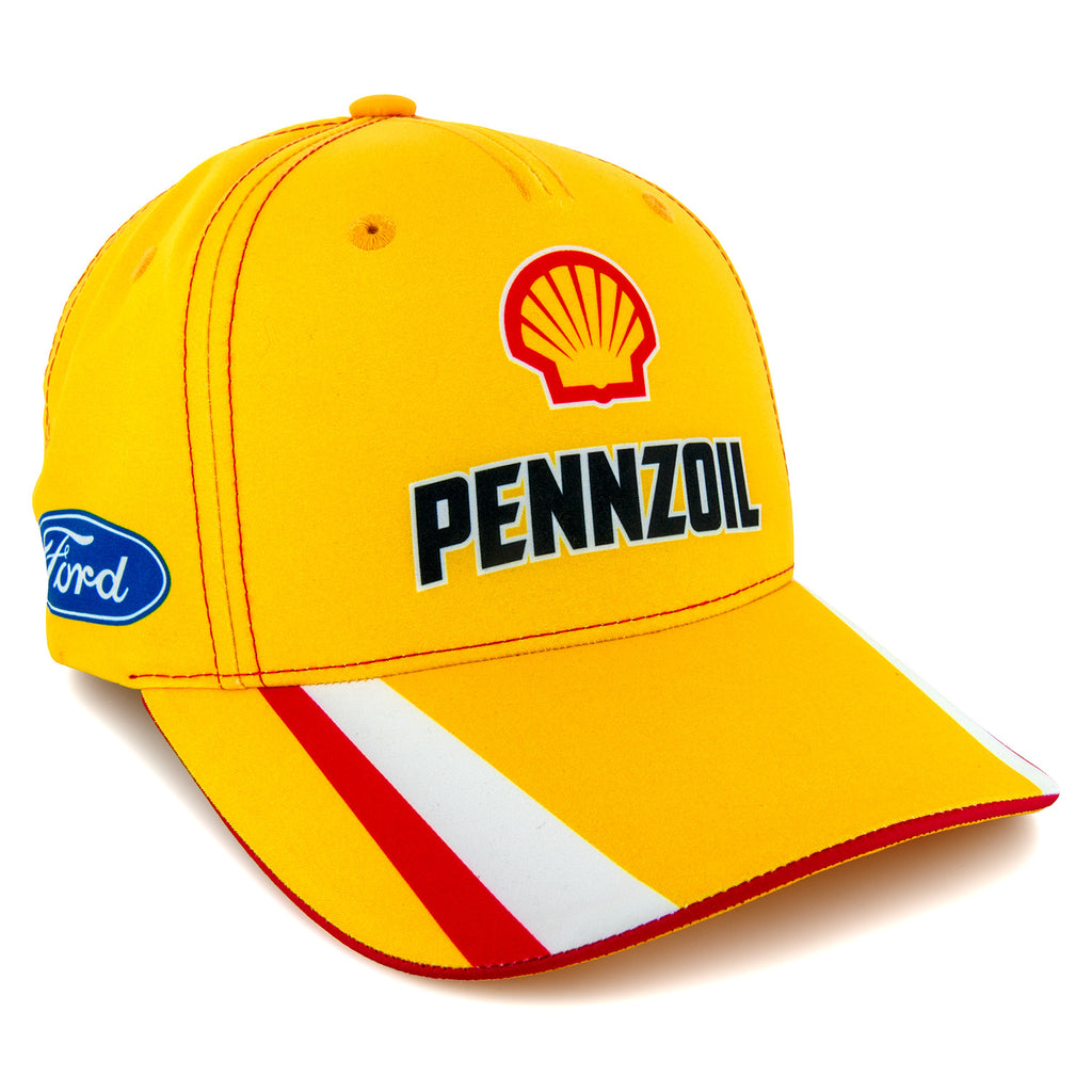 Joey Logano 2025 Shell Pennzoil Uniform Pit Hat Yellow #22 NASCAR