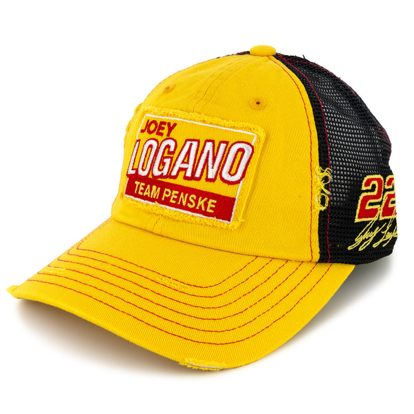 Joey Logano 2025 Vintage Patch Hat Yellow/Black #22 NASCAR