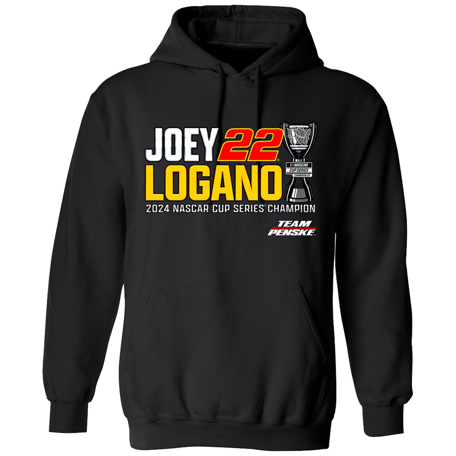 Joey Logano 2024 NASCAR Cup Series Champion T-Shirt - Black Official Stats Shirt