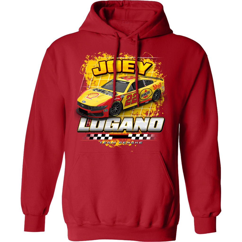 Joey Logano 2025 Shell Pennzoil 2-Spot Hoodie Outerwear Sweatshirt Red #22 NASCAR