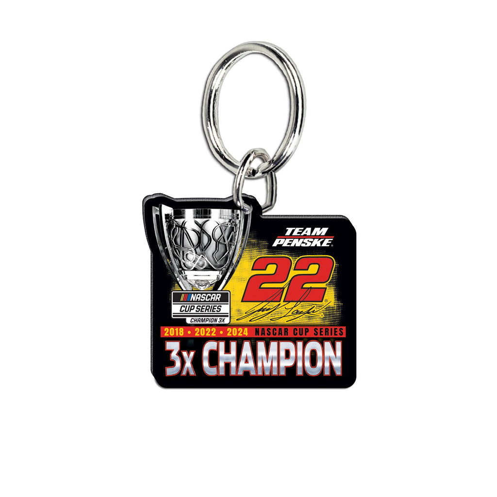 Joey Logano 2024 NASCAR Cup Series Champion Acrylic Keyring #22