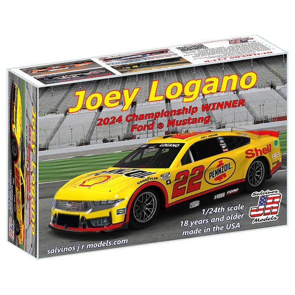 Joey Logano 2024 NASCAR Cup Series Champion 1:24 Adult Salvinos JR Model Car Kit Shell Pennzoil #22