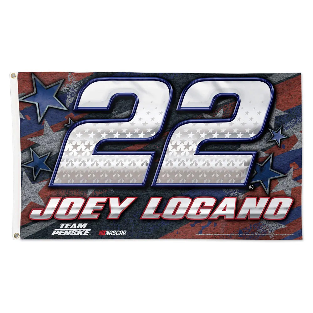 Joey Logano 2026 Patriotic #22 NASCAR 3x5 Flag