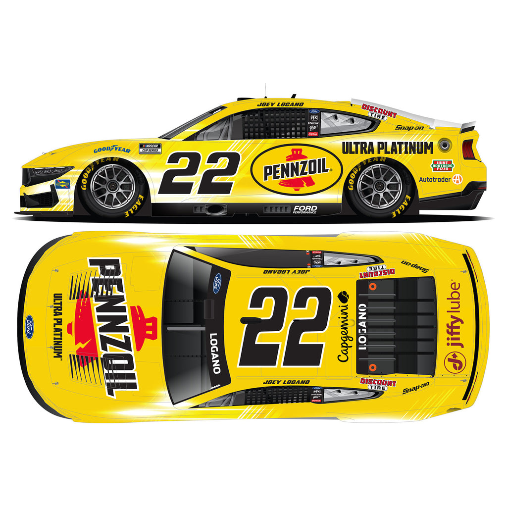 Joey Logano Pennzoil 1:24 Standard 2025 Diecast Car #22 NASCAR