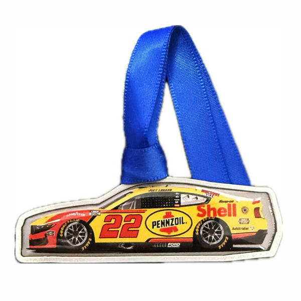 Joey Logano 2025 Pewter Car Christmas Ornament #22 Shell Pennzoil NASCAR