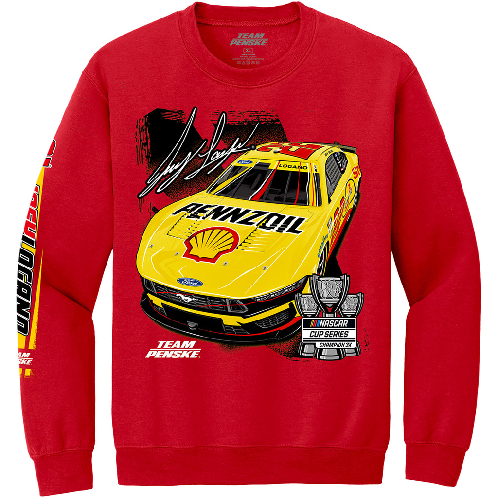 Joey Logano 2024 NASCAR Cup Series Champion Team Color Breakout Crewneck Sweatshirt Red #22