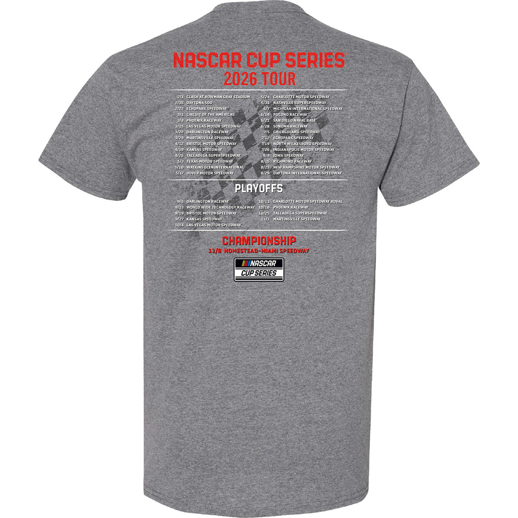 Joey Logano 2026 NASCAR Cup Series Schedule T-Shirt Gray #12