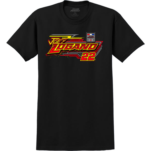 Joey Logano 2026 Shell Pennzoil Flash Black 2-Spot T-Shirt #22 NASCAR