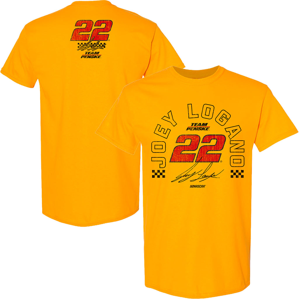 Joey Logano 2025 Gold #22 Lifestyle 2-Spot T-Shirt NASCAR