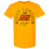 Joey Logano 2025 Gold #22 Lifestyle 2-Spot T-Shirt NASCAR