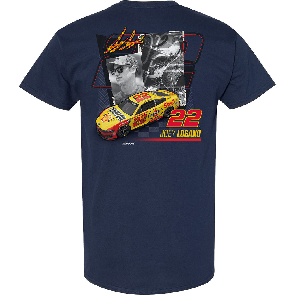 Joey Logano 2025 Shell Pennzoil Rumble T-Shirt Blue #22 NASCAR