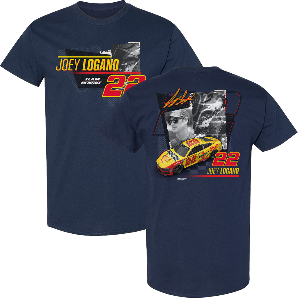 Joey Logano 2025 Shell Pennzoil Rumble T-Shirt Blue #22 NASCAR