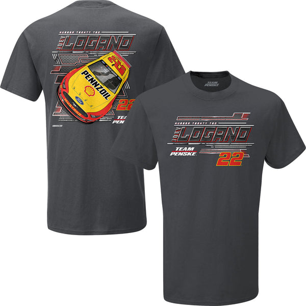 Joey Logano Shell Pennzoil Steel Thunder T-Shirt Gray