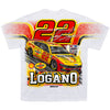 Joey Logano 2026 Shell-Pennzoil Total Print T-Shirt White #22 NASCAR