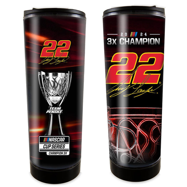 Joey Logano 2024 NASCAR Cup Series Champion Plastic 14oz Tumbler Travel Mug