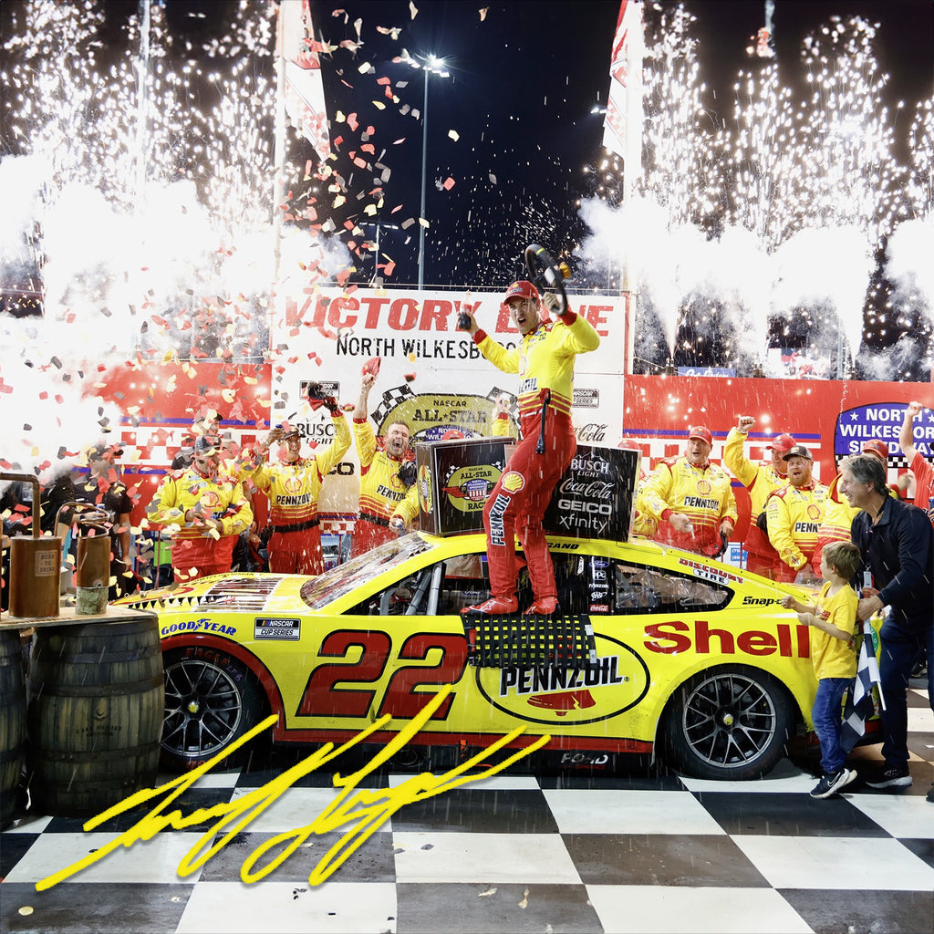 Joey Logano Autographed North Wilkesboro All-Star Race Win 1:24 Standard 2024 Diecast Car Shell Pennzoil #22 NASCAR