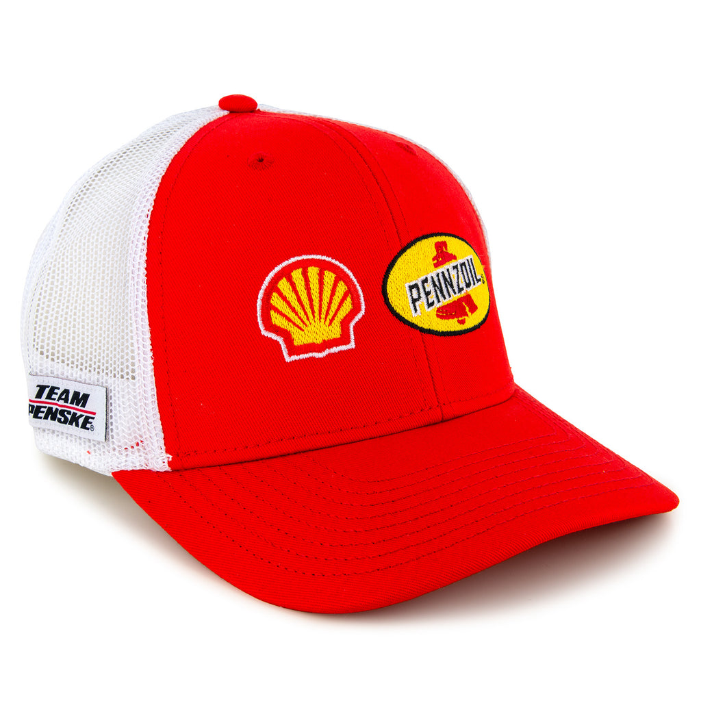 Joey Logano 2026 Shell Pennzoil Sponsor Mesh NASCAR The Game Hat Exclusive Red/White
