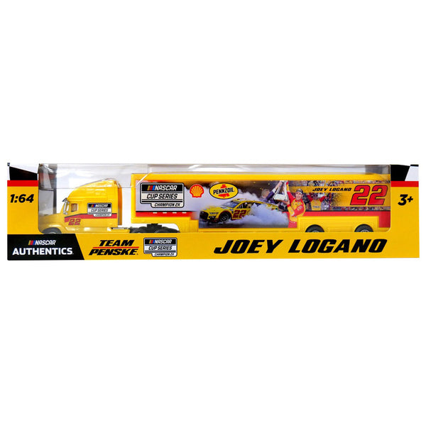 Joey Logano 2023 Shell Pennzoil 2022 Champion 1:64 Standard NASCAR Authentics Diecast Hauler #22