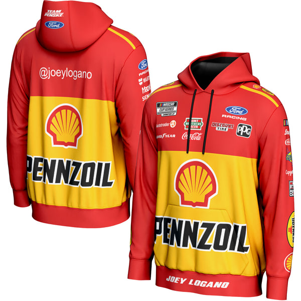 Joey Logano 2026 Shell Pennzoil Uniform Hoodie Outerwear ProSphere Sweatshirt #22 NASCAR