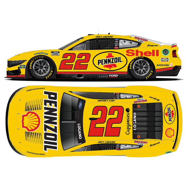Joey Logano ELITE Shell Pennzoil 1:24 2024 Diecast Car #22 NASCAR